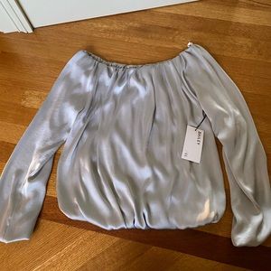 Silky Bailey 44 off the shoulder top! Silver, size XS
